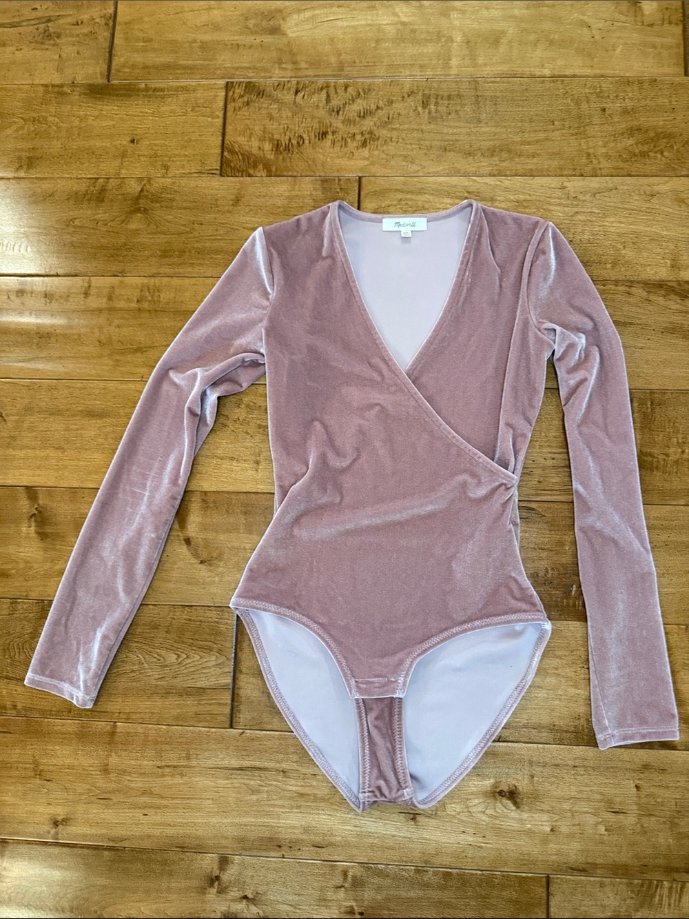 Madewell Velvet Wrap Bodysuit